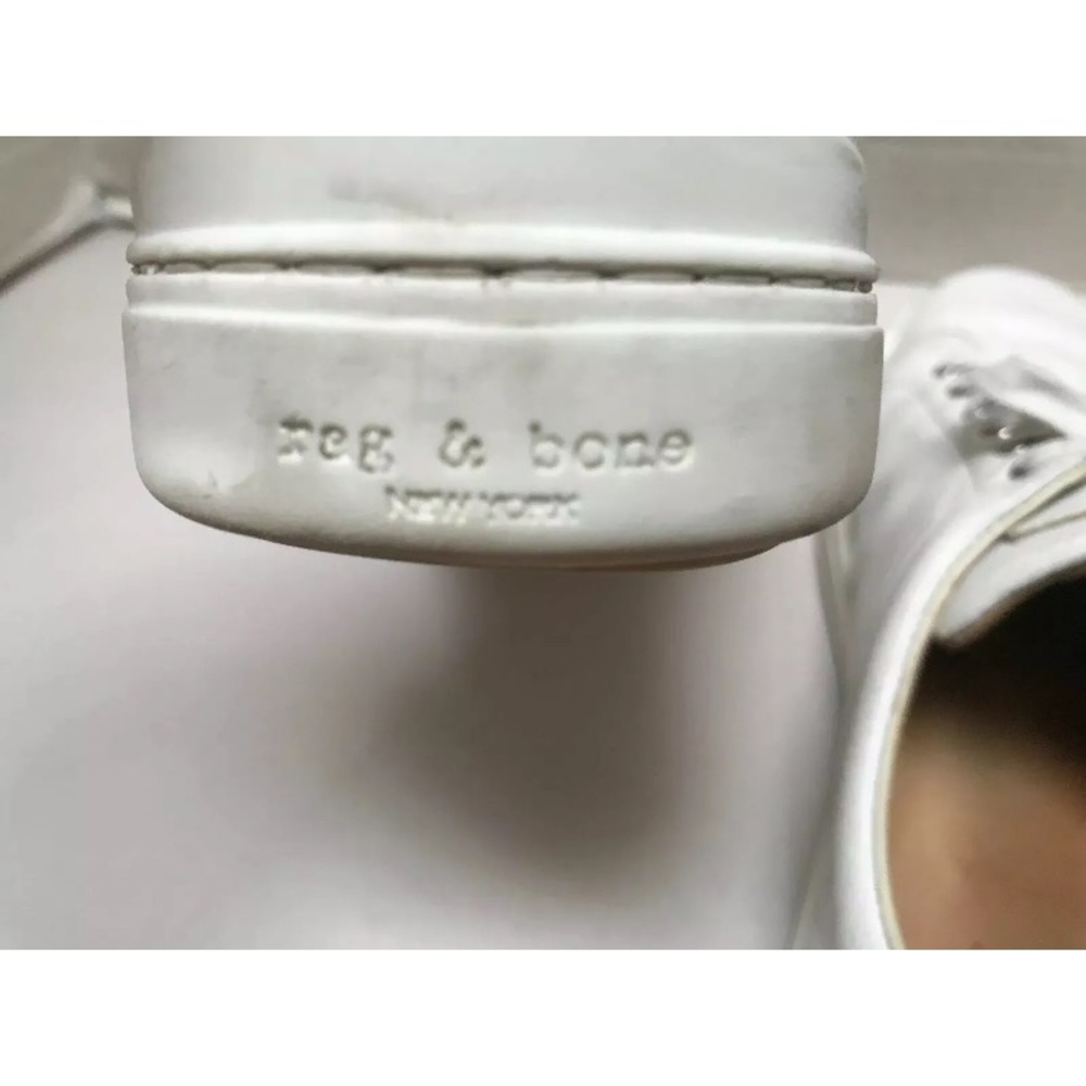 Rag & Bone White Leather Sneakers Sz 9.1/2 - Picture 6 of 12